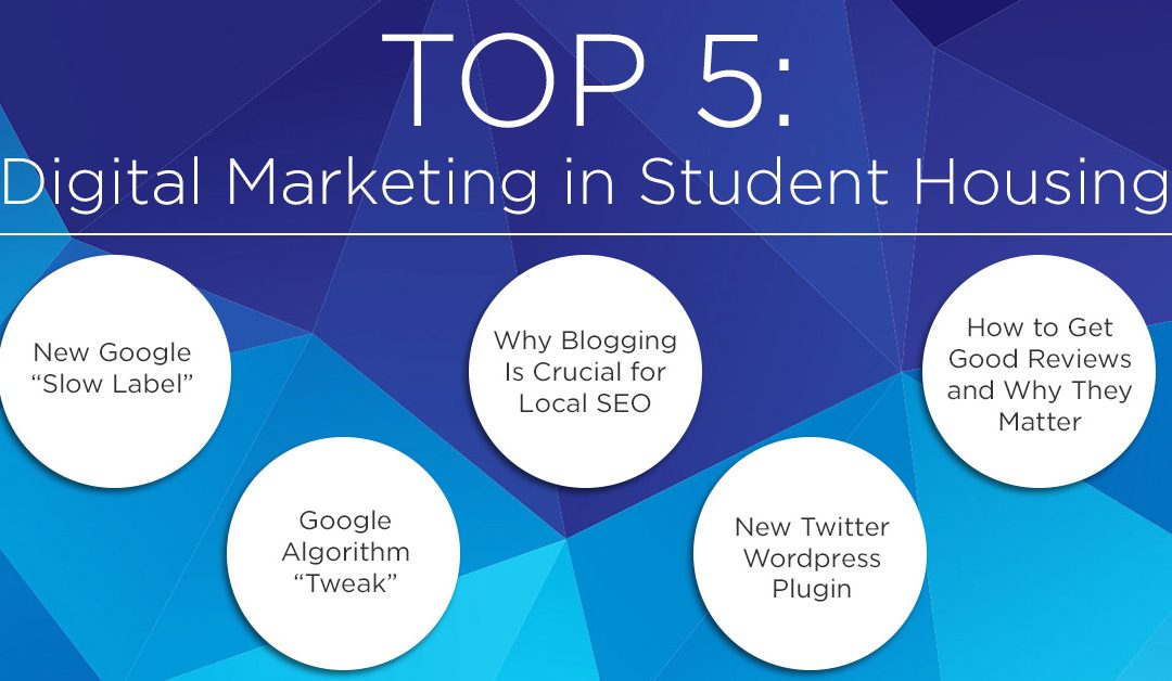 February Top 5: Digital Marketing in Student Housing